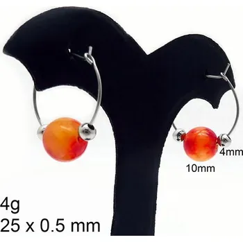 Náušnice Náušnice - Kruhy - 25 x 10 x 0.5 mm - 4g