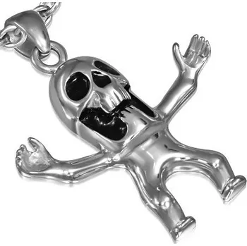 Přívěsek Ocelový přívěsek tělo s lebkou