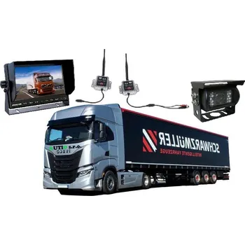 Kamera do auta AUTIO Bezdrátový AHD kamerový systém 7" 12/24V s couvací kamerou
