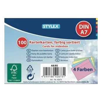 Kartotéční listy A7 barevné
