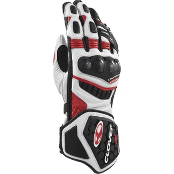 Rukavice CLOVER rukavice RS-9 white/red/black - M