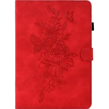 Pouzdro na tablet VSECHNONAMOBIL 57128 ART FLOWER Zaklápěcí pouzdro Huawei MatePad T10/T10S červené