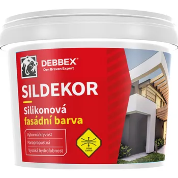 Fasádní barva DEBBEX Silikonová fasádní barva SILDEKOR - 10 Lit - BÍLÁ