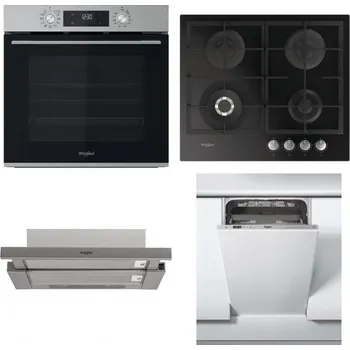 Set domácích spotřebičů WHIRLPOOL OMK58CU1SX + WHIRLPOOL GOFL 629/NB + WHIRLPOOL AKR 5390/1 IX + WHIRLPOOL WSIC 3M27 C