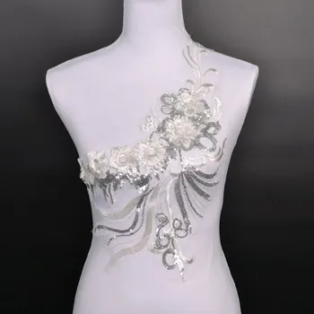 Aplikace na šaty de luxe bílá