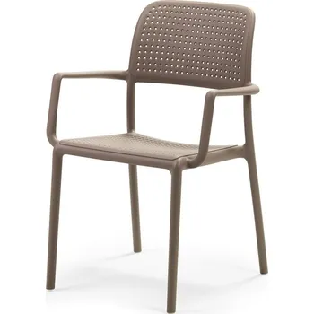 Židle s područkami NARDI BORA - tortora/ šedo hnědá