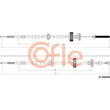 Auto-moto Tažné lanko, parkovací brzda COFLE 1E.BW005