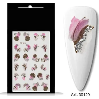 BIO NAILS BIO-nails vodolepka 30129 ornamenty se stříbrným glitrem