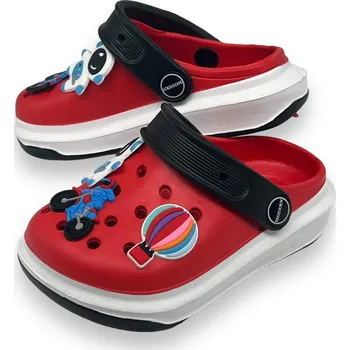 Dívčí pantofle Fashion Dívčí červené gumové nazouváky Barva: Červená, Velikost: 32