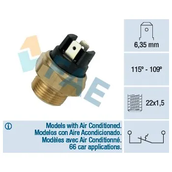 Teplotní spínač, větrák chladiče FRANCISCO ALBERO S.A. 36280