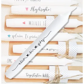 Svíčka Svíčka přání 20 cm - NĚCO SI PŘEJ