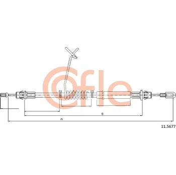 Lanko parkovací brzdy Tažné lanko, parkovací brzda COFLE 11.5677