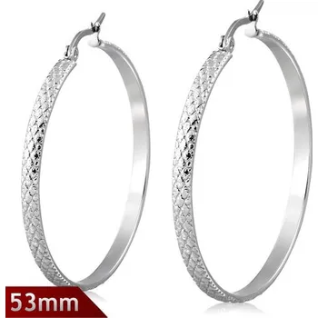 Náušnice 53mm - Kruhové náušnice Hadí kůže