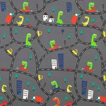 Úplet šedý, silnice, auta, dino, š.150