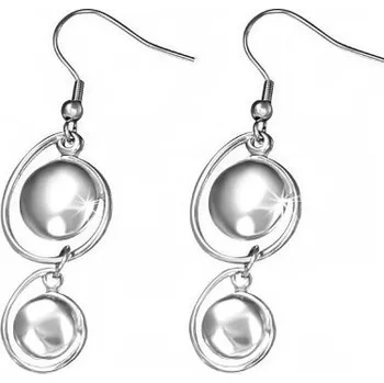 Náušnice Lesklé ocelové náušnice na afroháčku