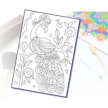 Radost v písku Šablona na pískování páv na stromě Varianta: A5 (148 x 210 mm)