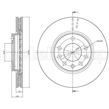 Brzdový kotouč Brzdový kotouč METELLI 23-0877