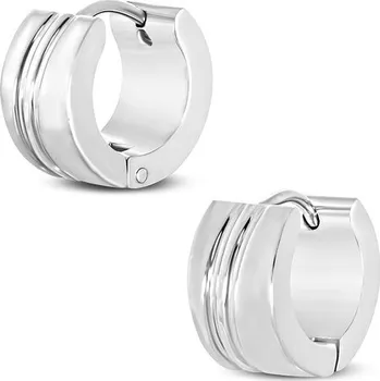 Náušnice Ocelové náušnice - dvě zaoblené drážky vedené vedle sebe