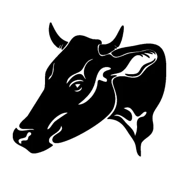Samolepící dekorace SAMOLEPKA Kráva 003 levá (01 - černá) NA AUTO, NÁLEPKA, FÓLIE, POLEP, TUNING, VLASTNÍ TEXT, TISK, AUTOSAMOLEPKY.cz, POLEPY, OBRÁZEK, LOGO, SAMOLEPKY