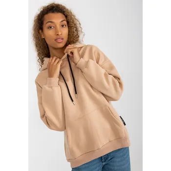 Dámská mikina Dámská mikina Rue Paris přes hlavu s kapucí béžová A1934 Velikost: 42