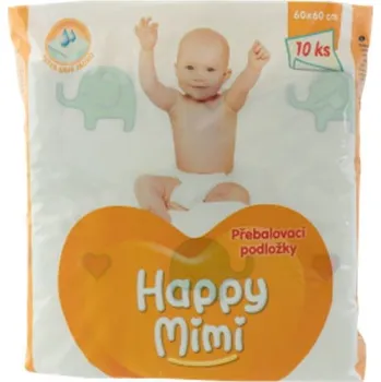 Přebalovací podložka Happy Mimi Dětské přebalovací podložky 60x60 cm 10 ks