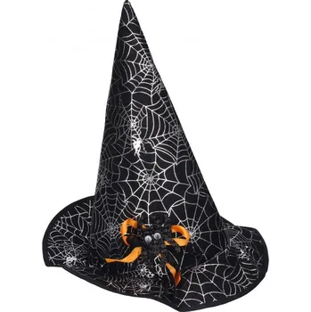 Karnevalový doplněk Wiky Čarodějnický klobouk s pavoukem