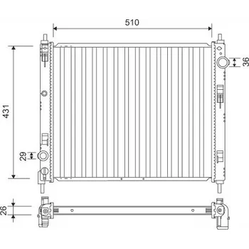 Chladič motoru Chladič, chlazení motoru VALEO 701160