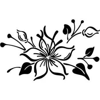 Samolepicí dekorace na vozidlo Samolepka ibiškový kvítek na auto a motorku, tuning nálepka (5644)