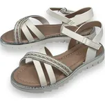 Fashion Dívčí bílé sandály 06 Barva: Bílá, Velikost: 33