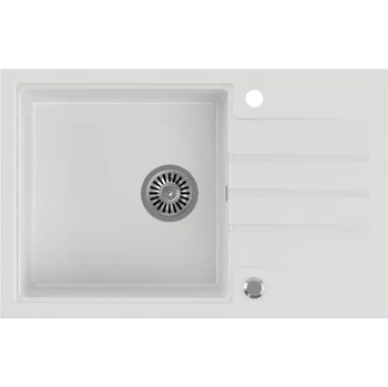Granitový dřez Dřez Quadron PETER111 sněhově bílá ner HCQP7850BIK