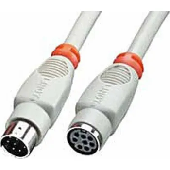 Elektrická zásuvka LINDY sériový prodlužovací kabel [1x mini DIN zástrčka - 1x mini DIN zásuvka], 2.00 m, šedá