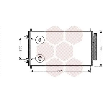Výparník klimatizace Kondenzátor, klimatizace VAN WEZEL 25005214