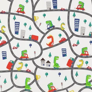 Úplet bílý, silnice, auta, dino, š.150