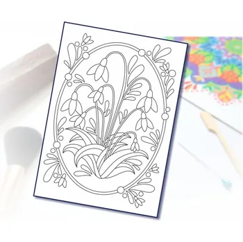 Radost v písku Šablona na pískování květiny sněženka Varianta: A3 (297 x 420 mm)