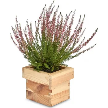 Květináč Dřevěný čtvercový květináč 14 x 14 x 12 cm