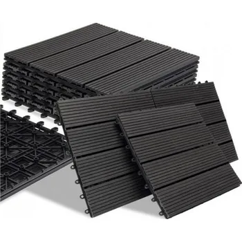 WPC dlaždice 30 x 30 x 2 cm 11 ks, antracit