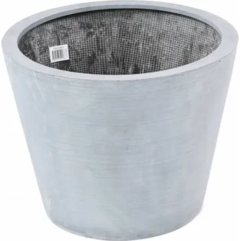 Květináč Luxusní Květináč FIBER CONIQUE, šedý 41x49cm