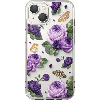 Pouzdro na mobilní telefon Kryt RINGKE Fusion pro Apple iPhone 14 - plastový / gumový - růže - fialový