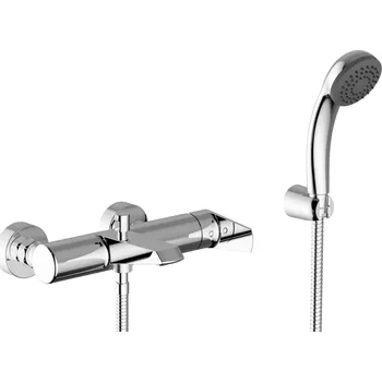 Vodovodní baterie RAF Vanová nástěnná baterie, pevný držák, hadice 150 cm, růžice Velvet VT55B