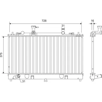 Chladič motoru Chladič, chlazení motoru VALEO 701168