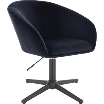 Otočné křeslo Radal velur na černém kříži - černé