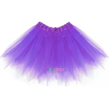 Karnevalový doplněk Tutu sukýnka fialová pro děti 28 cm Barva tylové tutu sukně: fialová