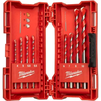 Příslušenství k vrtačce Vidiové vrtáky do betonu Milwaukee Premium HDB 4 ÷ 12 mm, upínací stopka se 3 pl