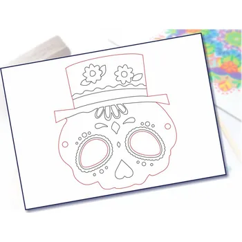 Karnevalová maska Radost v písku Maska na obličej vzor 10