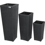 Cassaria sada ratanových květináčů 3 ks