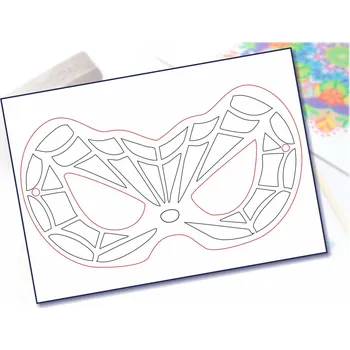 Karnevalová maska Radost v písku Maska na obličej vzor 2