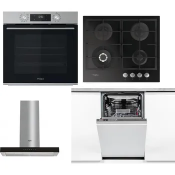 Set domácích spotřebičů WHIRLPOOL OMK58CU1SX + WHIRLPOOL GOFL 629/NB + WHIRLPOOL WHBS 62F LT K + WHIRLPOOL WSIO 3O34 PFE X