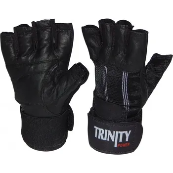 Fitness rukavice Fitness Rukavice Trinity s omotávkou - černá Černá XL