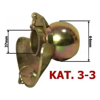 Tažné zařízení Koule s límcem 64x37x12mm Kat. č.: 3-3 MZR 14132