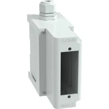 Elektrická zásuvka FDPPEIG Box pro montáž na DIN lištu, pro 1x FAP panel nebo optickou kazetu, šedý